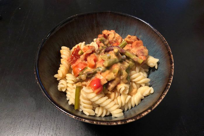 Pasta mit Spargel und Tomate Rezept